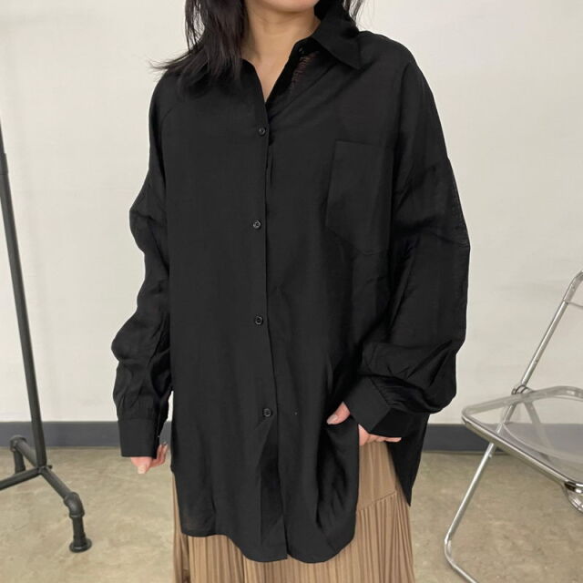 バックドロストシアーシャツ