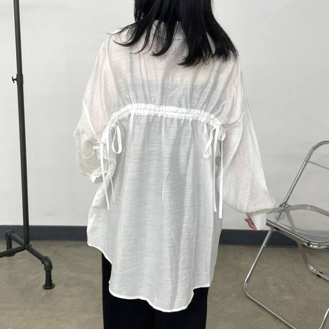バックドロストシアーシャツ