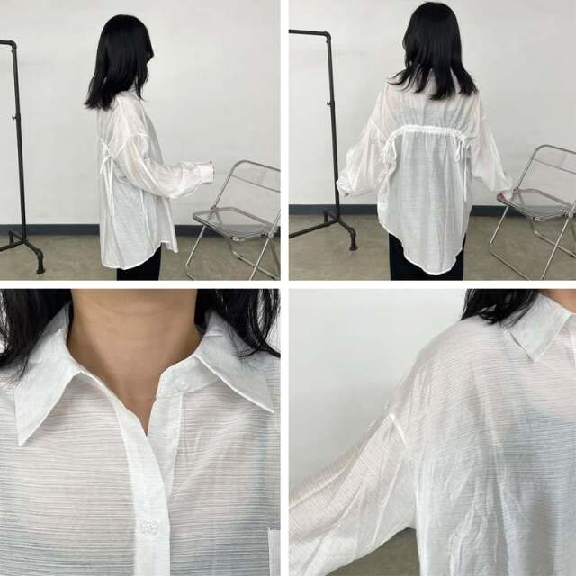 バックドロストシアーシャツ