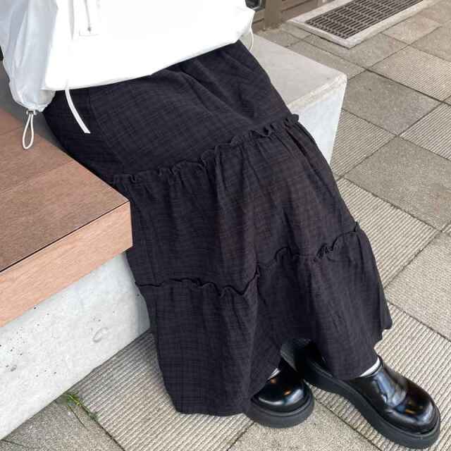 チェックティアードスカート