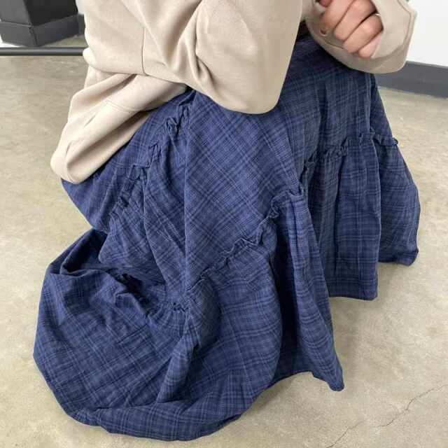 チェックティアードスカート