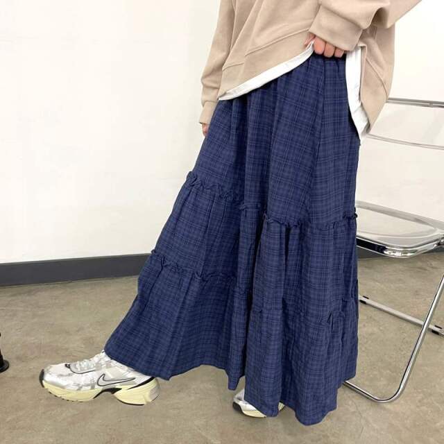 チェックティアードスカート