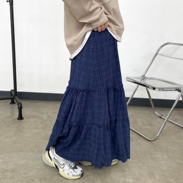 チェックティアードスカート