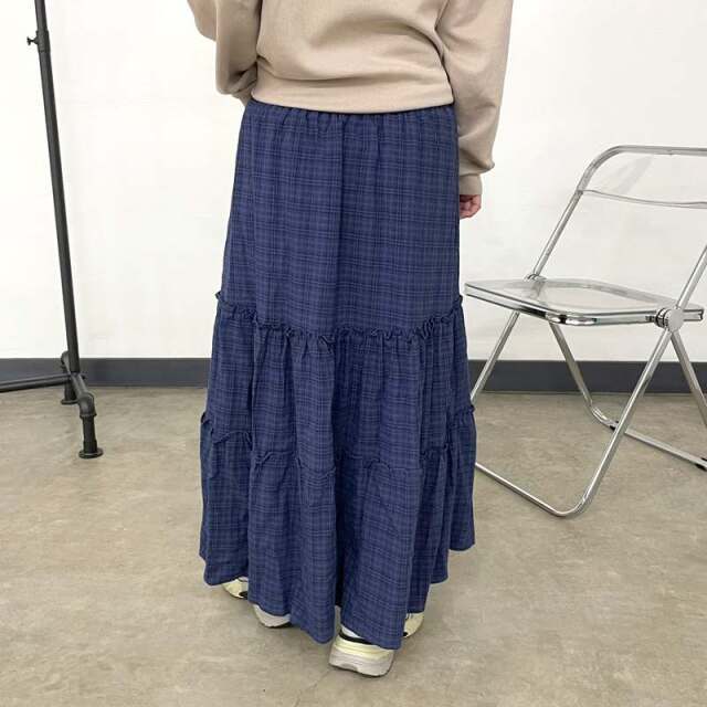 チェックティアードスカート