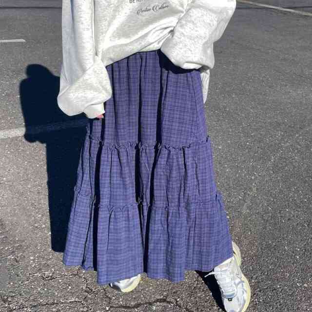 チェックティアードスカート