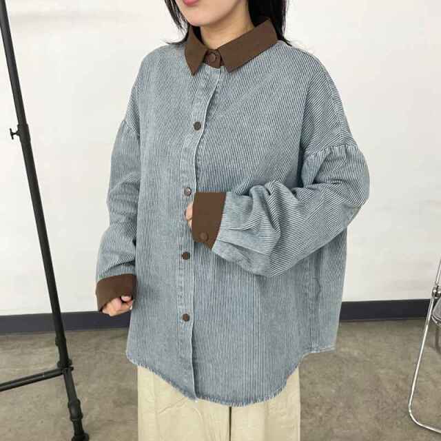 ヒッコリーバイカラーシャツ