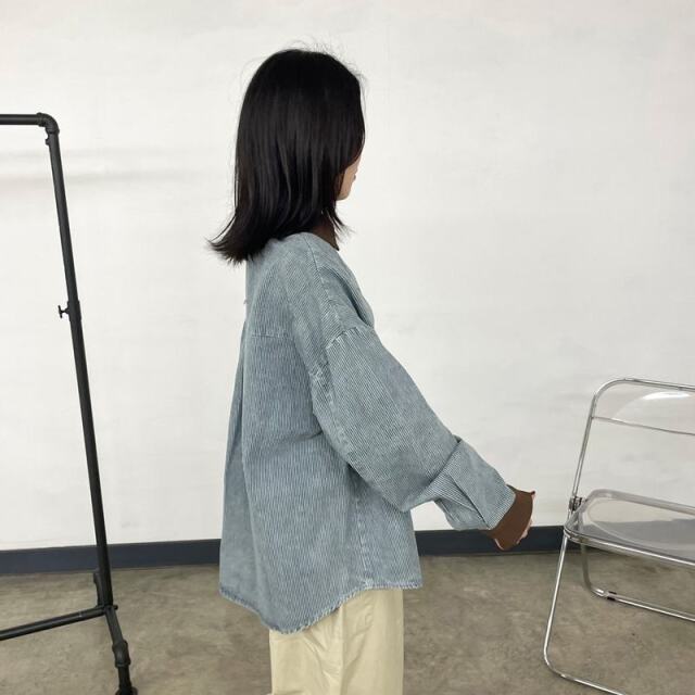 ヒッコリーバイカラーシャツ