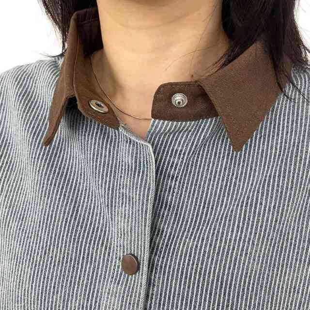 ヒッコリーバイカラーシャツ