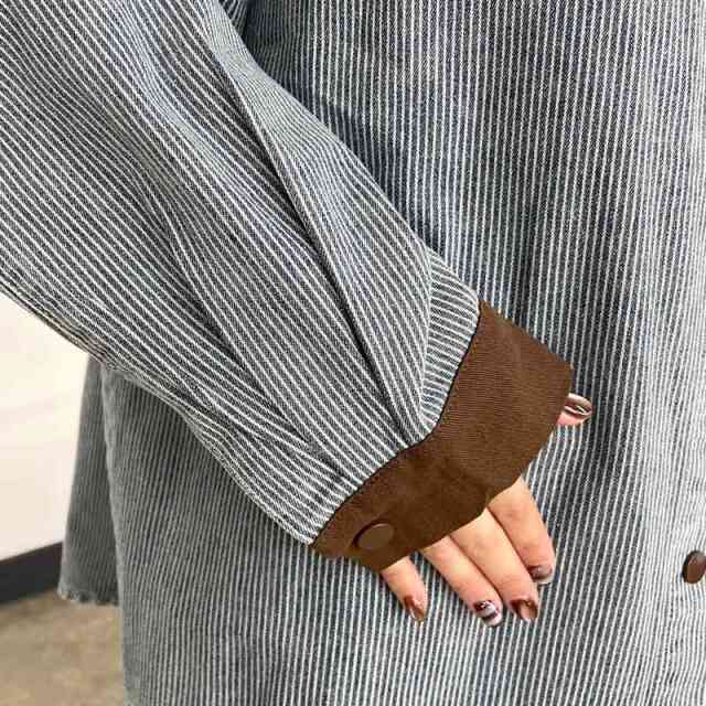 ヒッコリーバイカラーシャツ