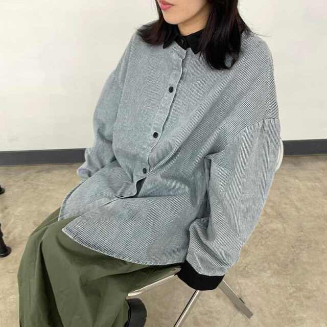 ヒッコリーバイカラーシャツ