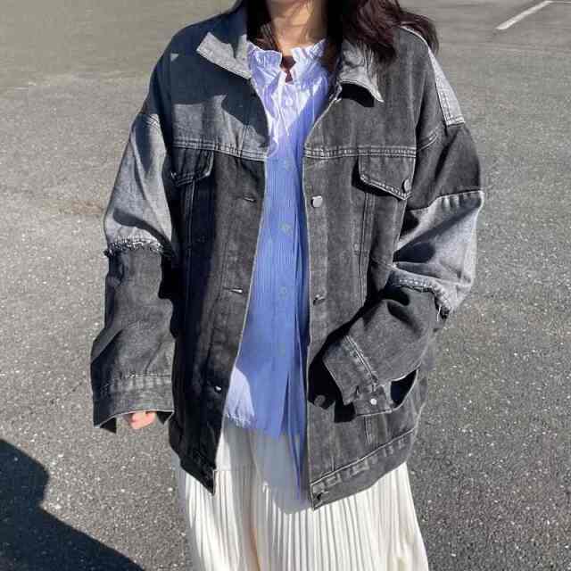 切替デニムジャケット