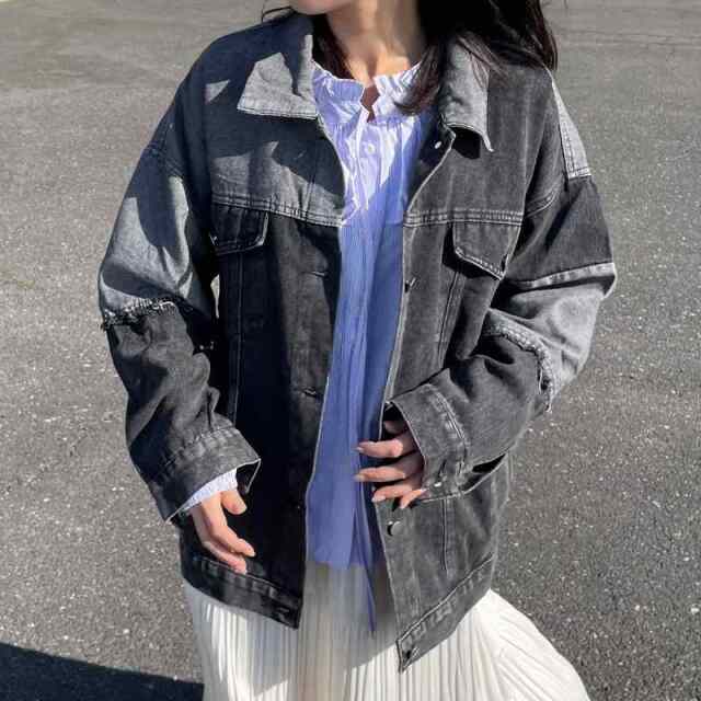 切替デニムジャケット