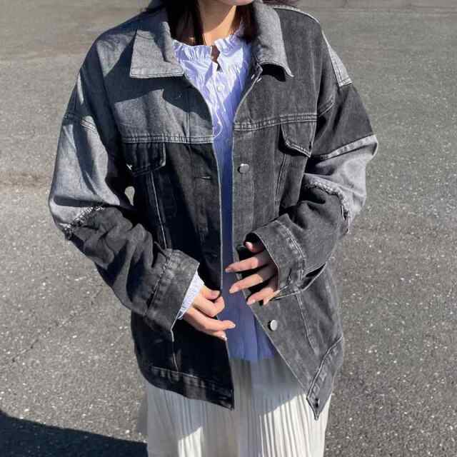 切替デニムジャケット