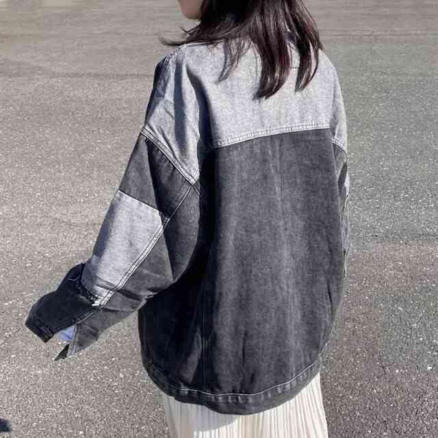 切替デニムジャケット