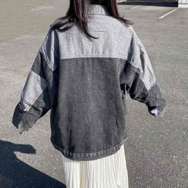 切替デニムジャケット