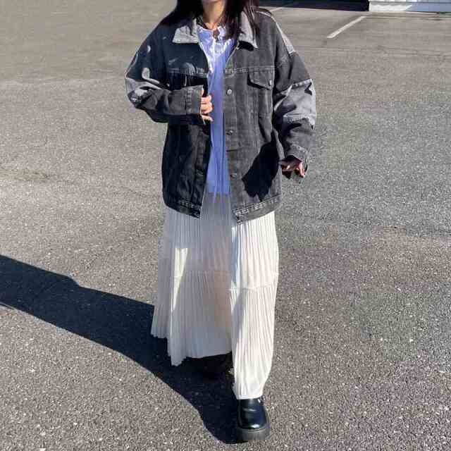 切替デニムジャケット