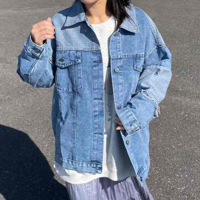 切替デニムジャケット