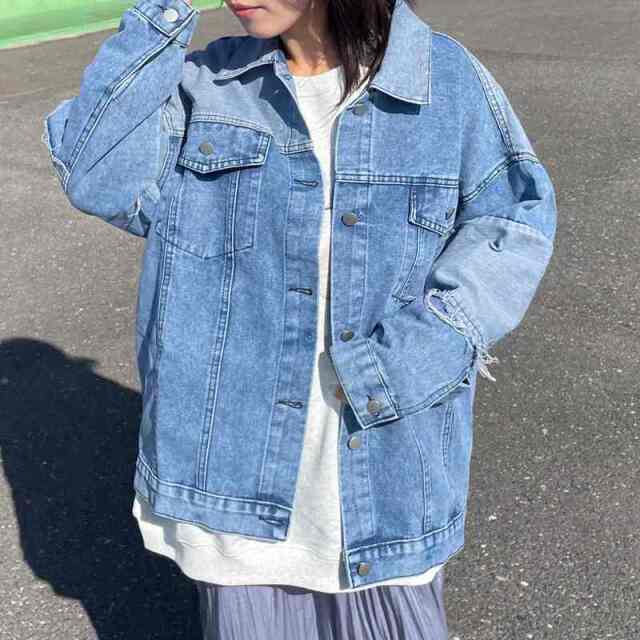 切替デニムジャケット