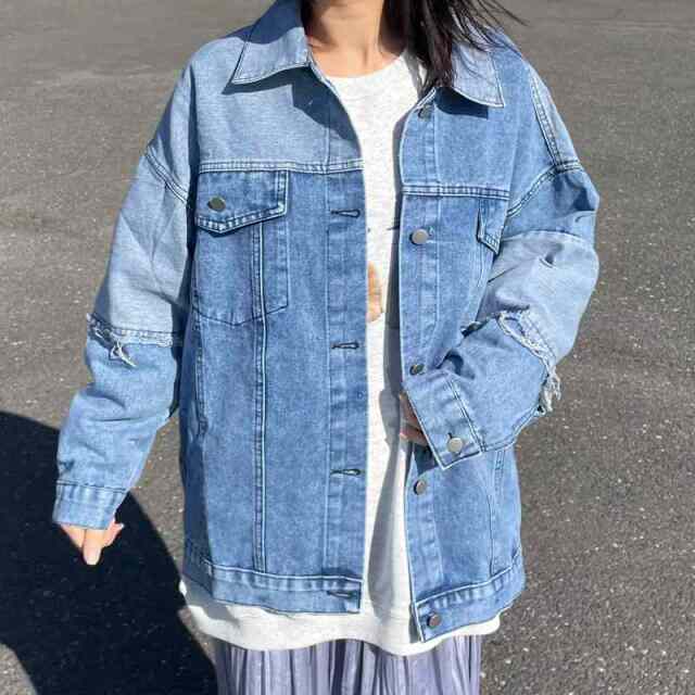 切替デニムジャケット