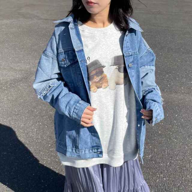 切替デニムジャケット