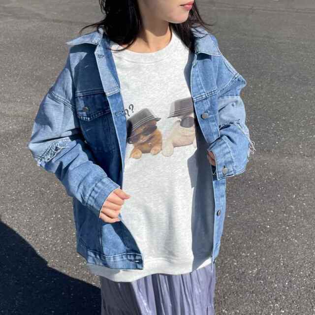 切替デニムジャケット