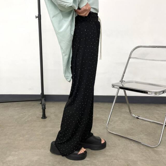 ラメプリーツパンツ