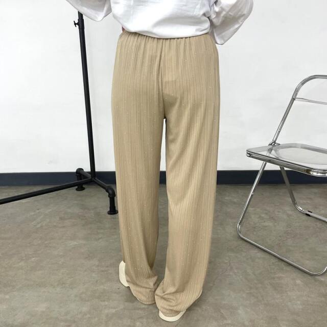 ラメプリーツパンツ