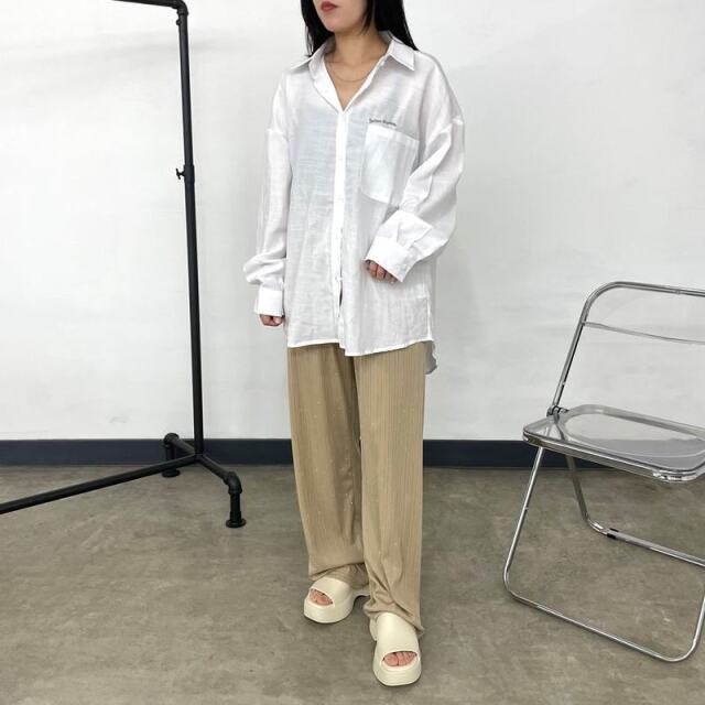 ラメプリーツパンツ