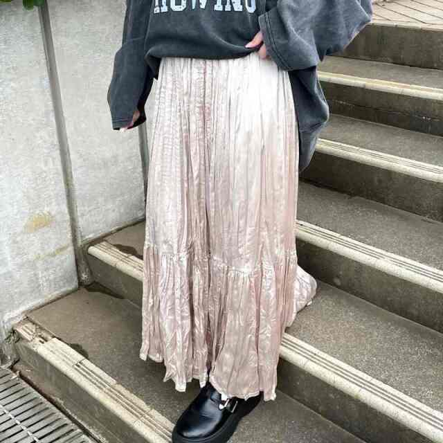 ワッシャーティアードスカート