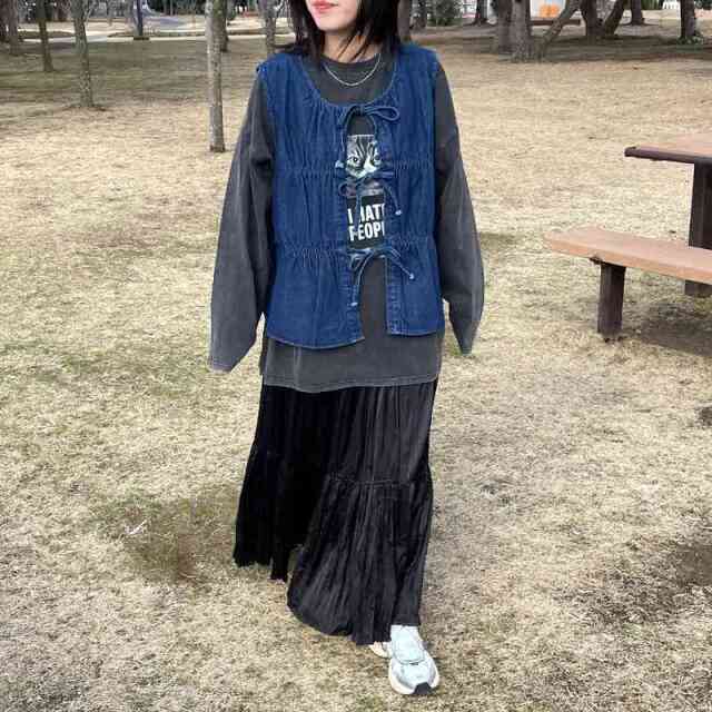 ワッシャーティアードスカート