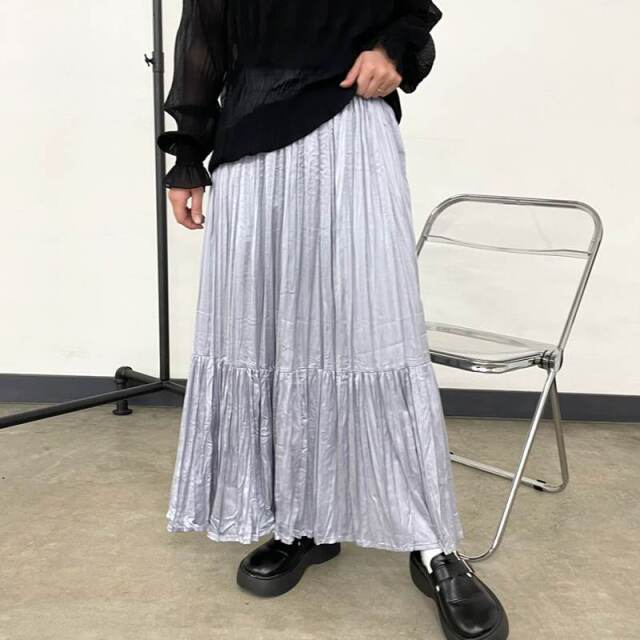 ワッシャーティアードスカート