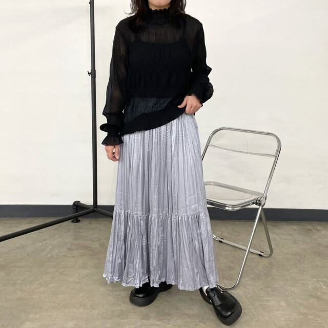 ワッシャーティアードスカート