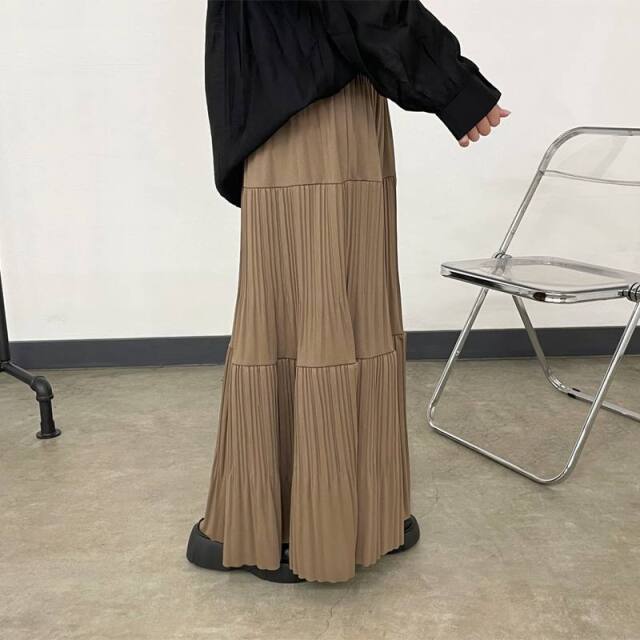 ティアードプリーツスカート