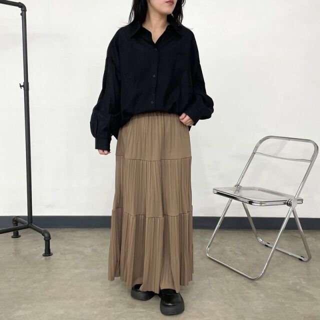 ティアードプリーツスカート