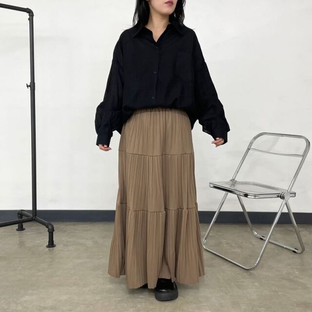 ティアードプリーツスカート