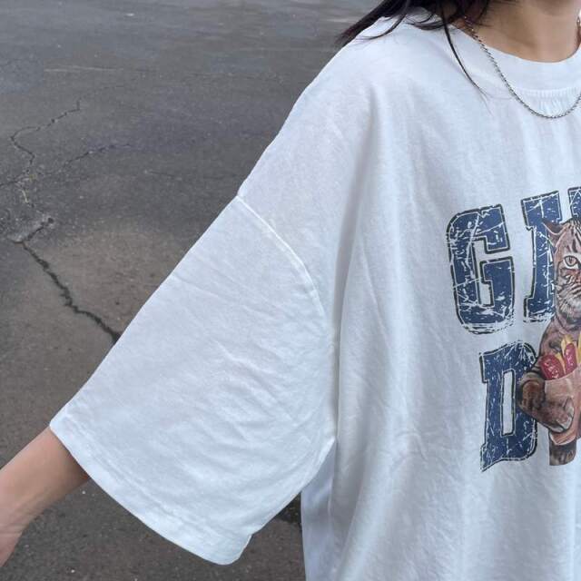 ネコプリントビッグTシャツ