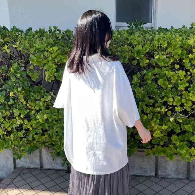 襟付きハーフジップロゴBIGTシャツ