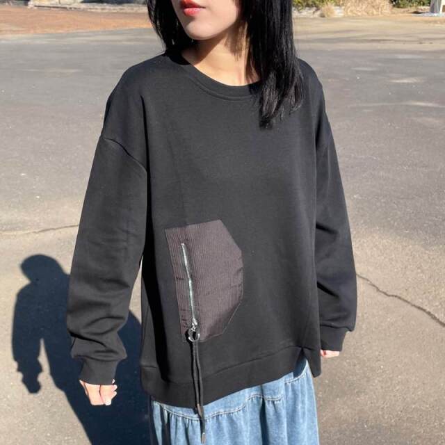ポケットZIPプルオーバー
