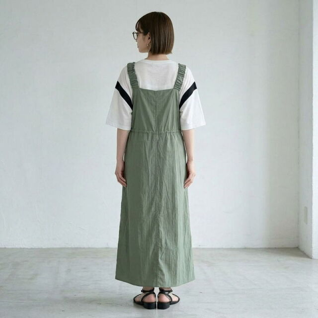 ZIPドロストジャンパースカート