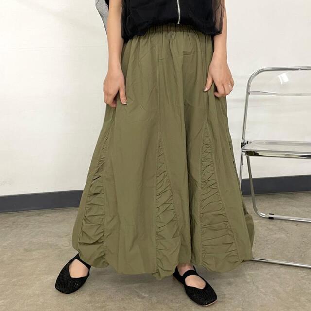 ナイロン風切替バルーンスカート