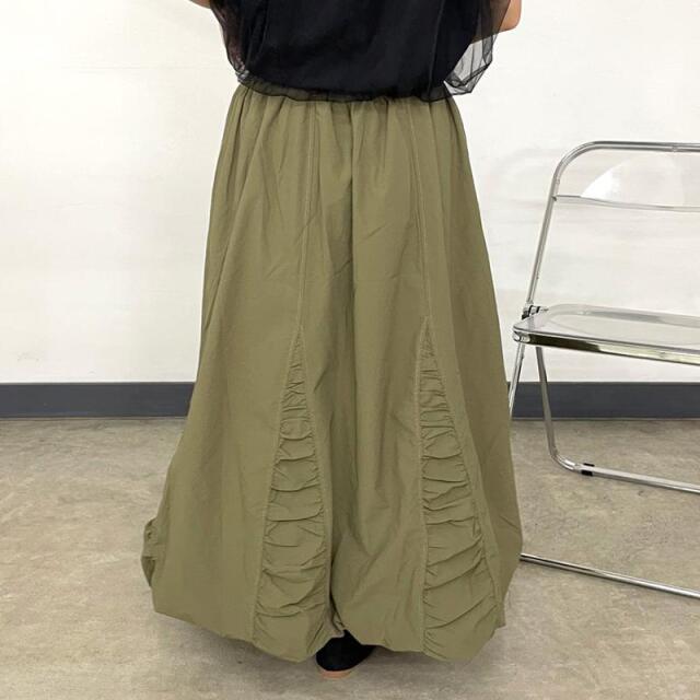 ナイロン風切替バルーンスカート