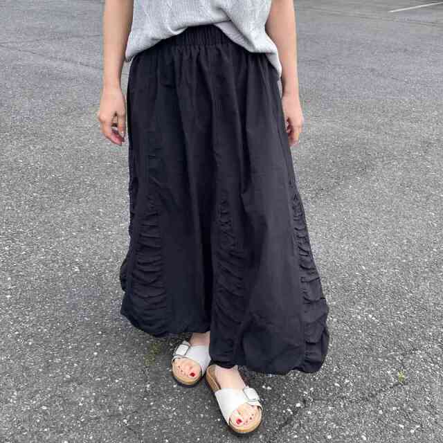 ナイロン風切替バルーンスカート