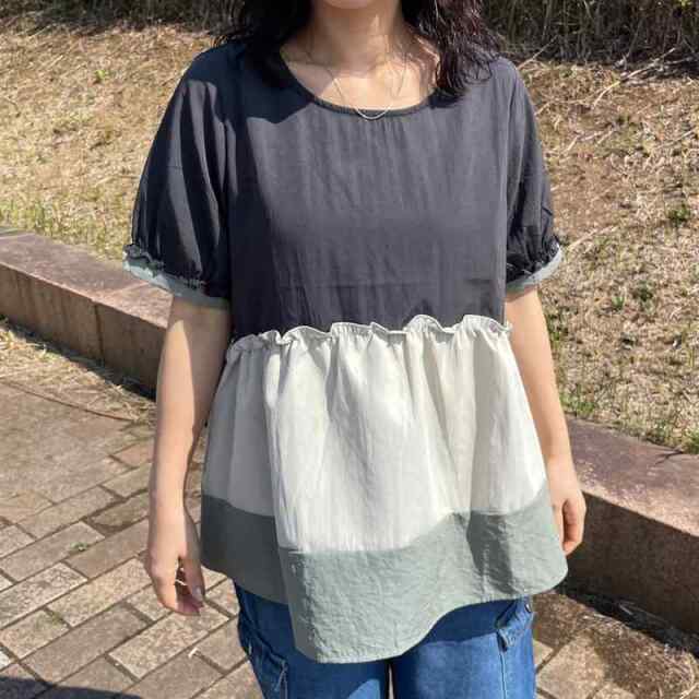 フリル切替プルオーバー