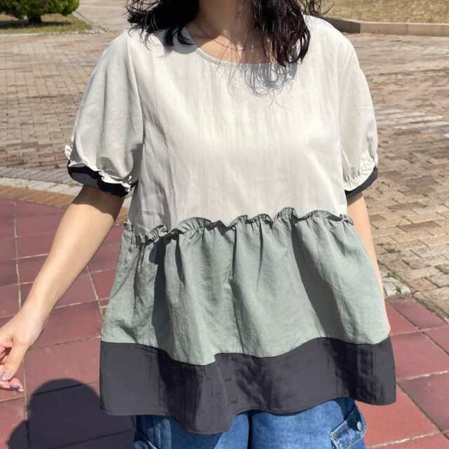 フリル切替プルオーバー