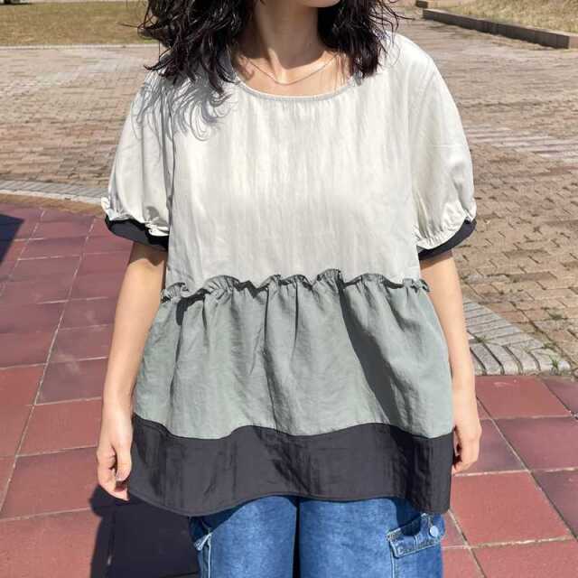 フリル切替プルオーバー