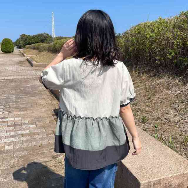 フリル切替プルオーバー