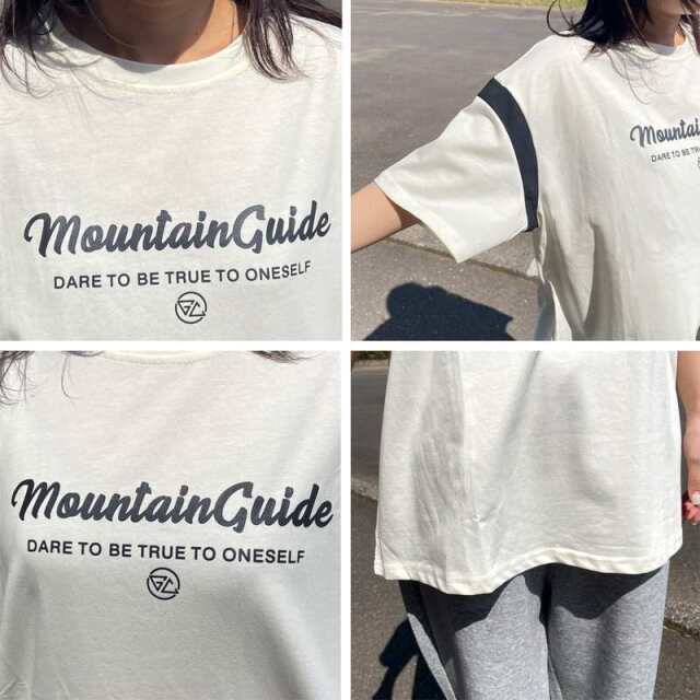 袖配色ロゴTシャツ