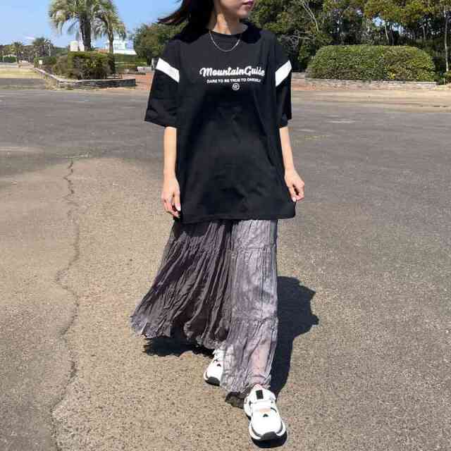袖配色ロゴTシャツ