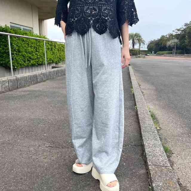 ラメカットカーブパンツ