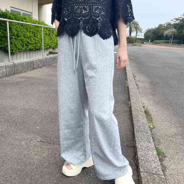 ラメカットカーブパンツ